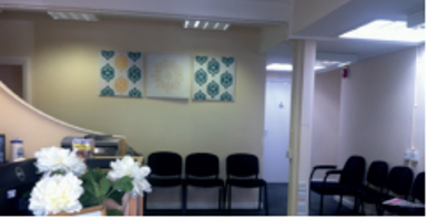 Photo of the reception waiting area.