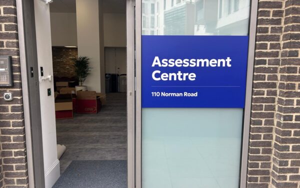 Photo of the Greenwich Assessment Centre main entrance